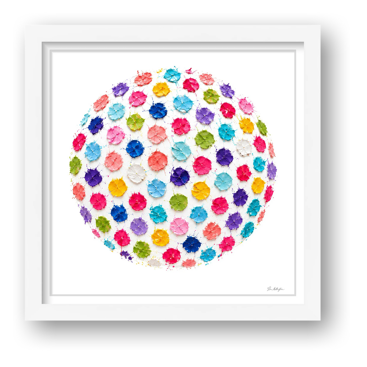Abstract Golf Art. Contemporary Impasto. Confetti.