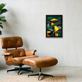 Abstract Golf Art. The Fairway Home. Framed Print — A4 (21×30cm, 8×12") Black Frame