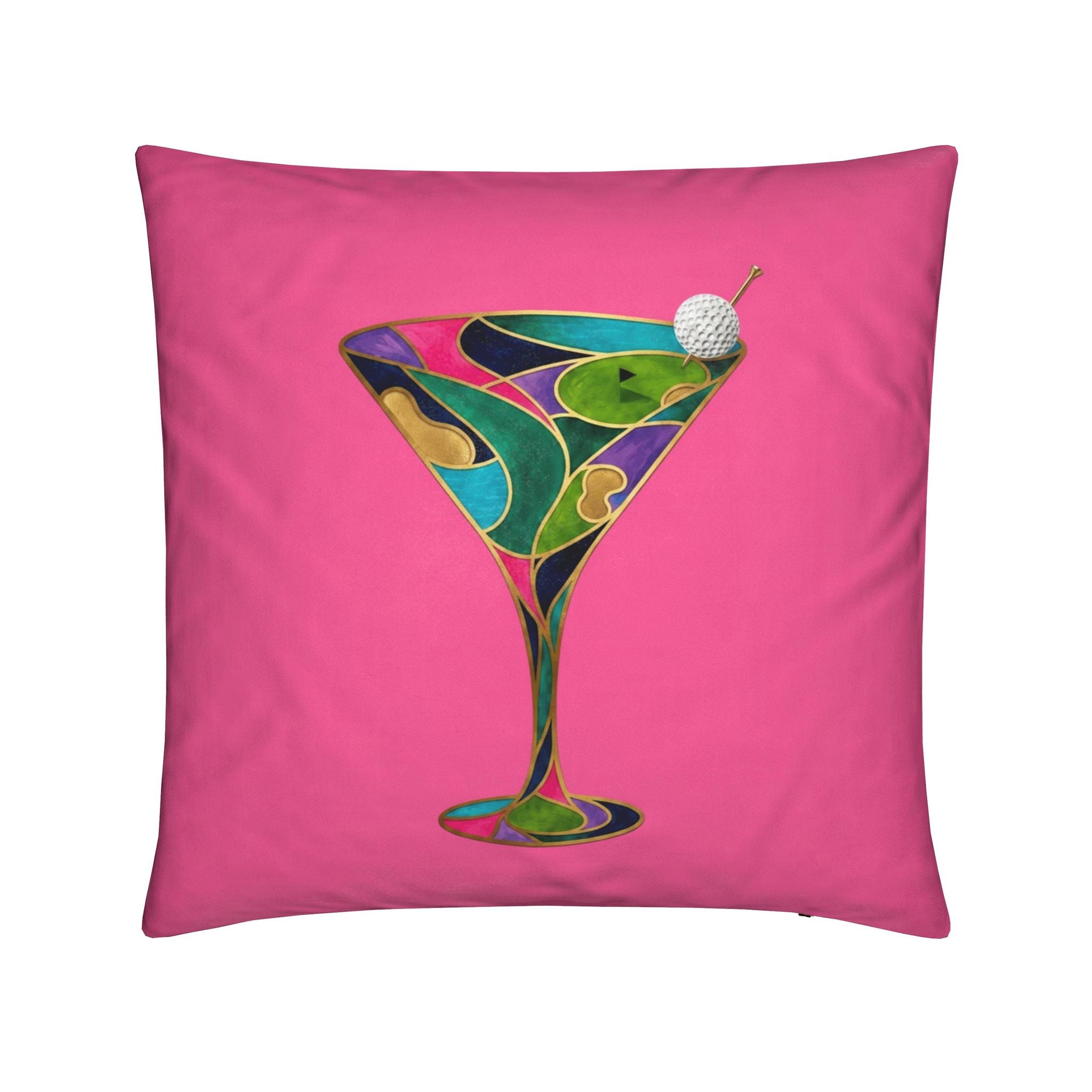 Luxury "Nineteenth Hole" Golf Art Velvet Cushion