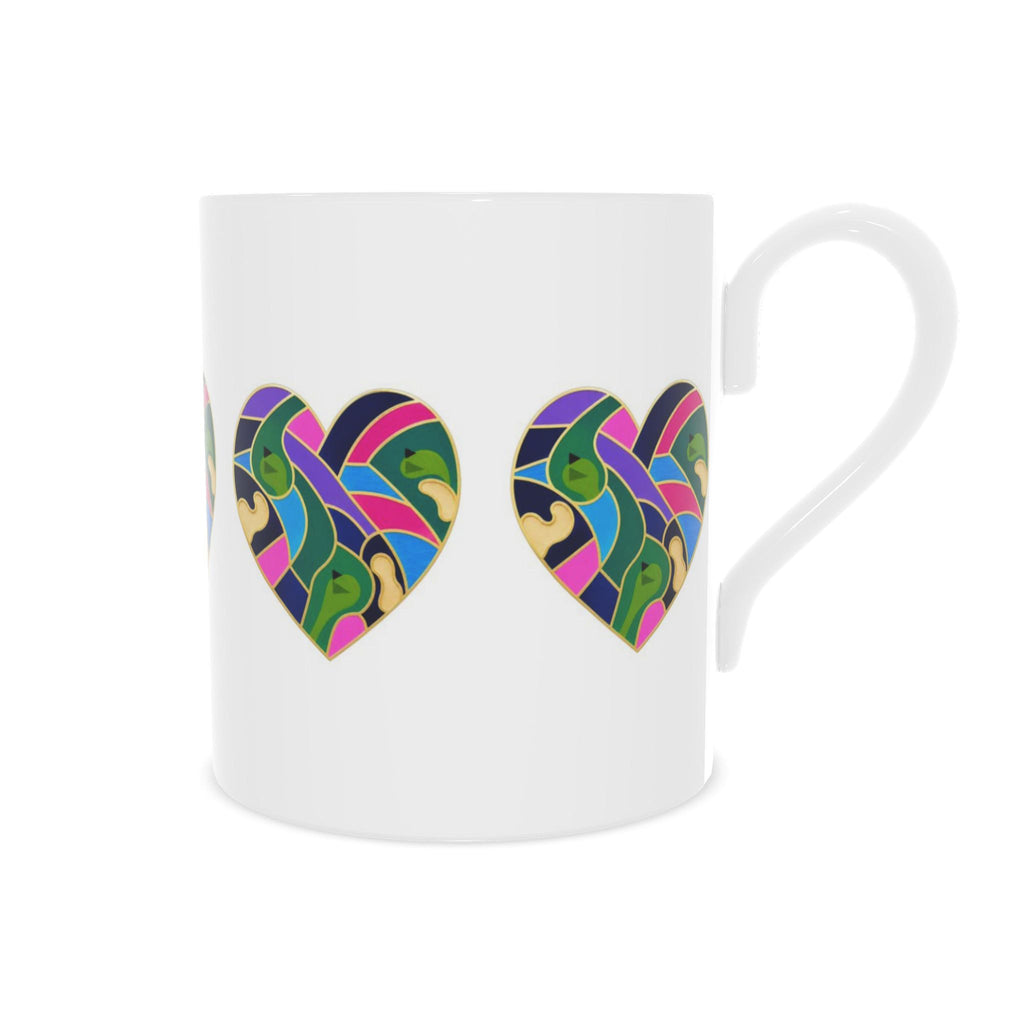 Bone China Abstract Golf Art Heart Mug