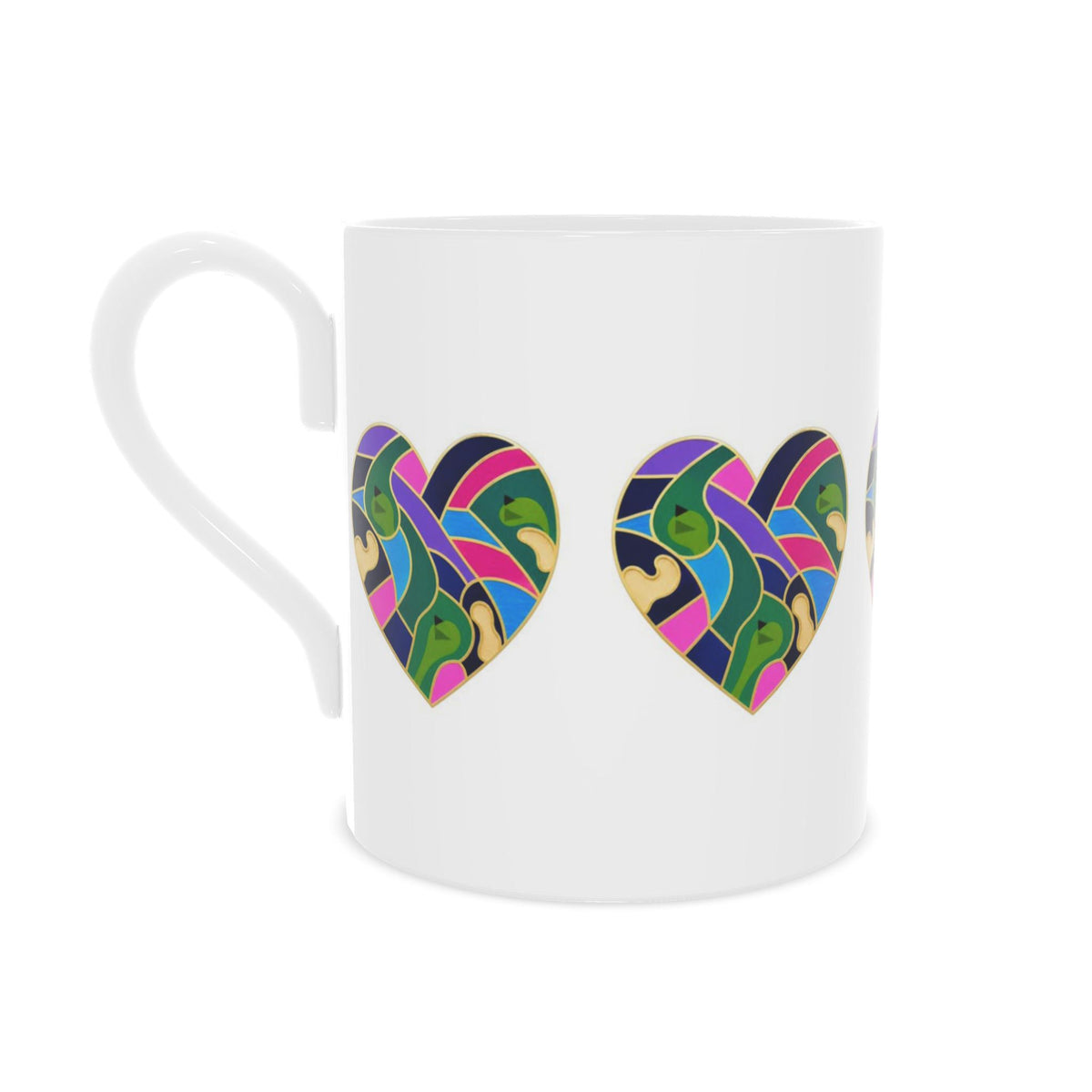Bone China Abstract Golf Art Heart Mug