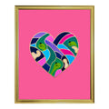 Premium Limited Edition Gold Framed "Love the Game" Heart Golf Art