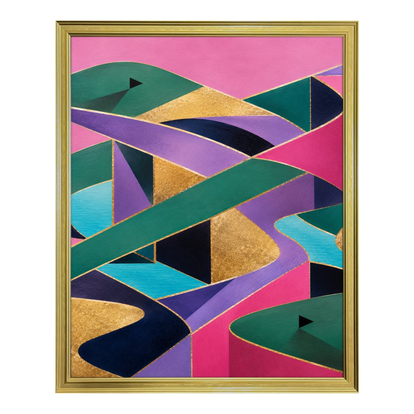 Premium Limited Edition Gold Framed "Fairway Home" Golf Art