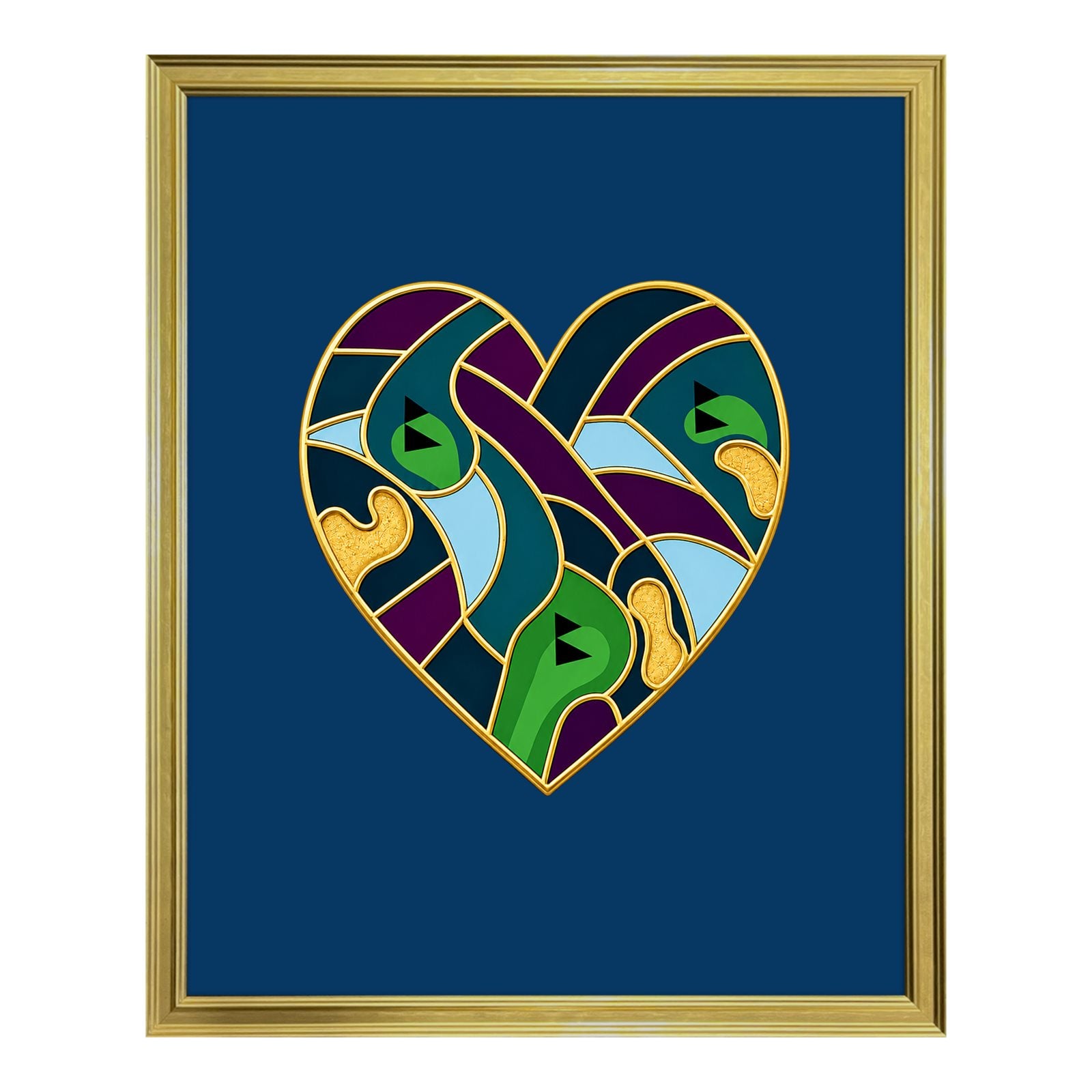 Premium Limited Edition Gold Framed "Love The Game" Abstract Golf Art