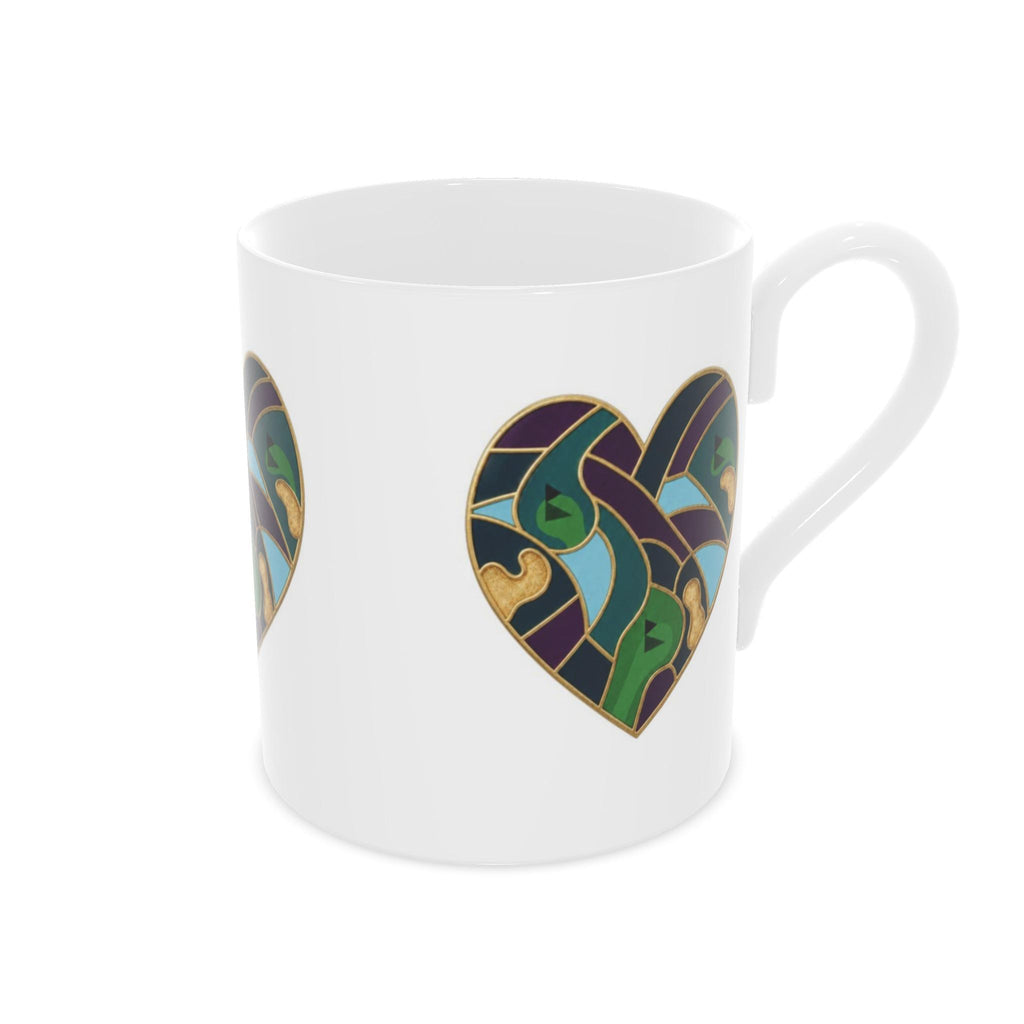 Bone China Abstract Golf Art Heart Mug