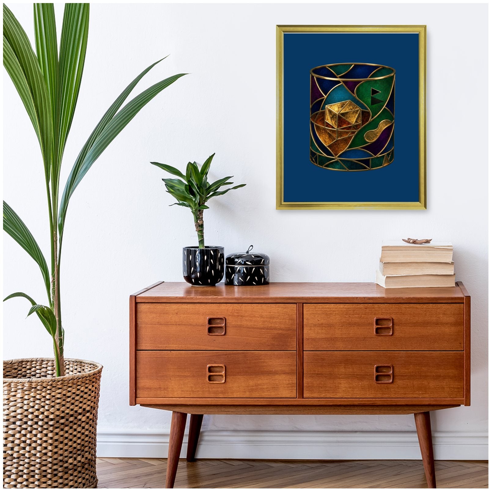 Premium Limited Edition Gold Framed "The 19th Hole" Abstract Golf Art