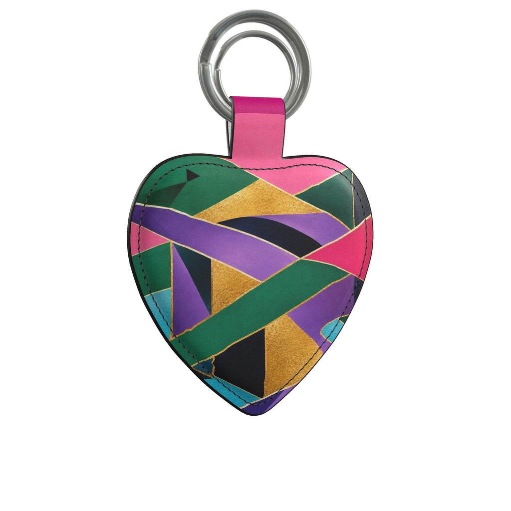 Leather "Fairway Home" Golf Art Keyring