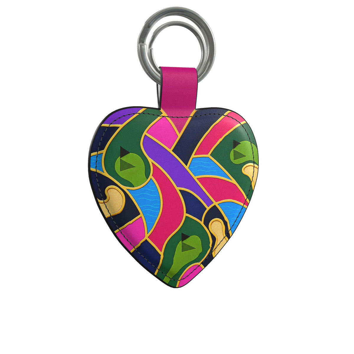 Leather "Fairway Home" Keyring