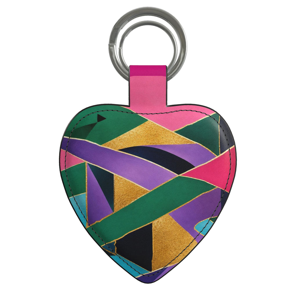 Leather "Fairway Home" Golf Art Keyring