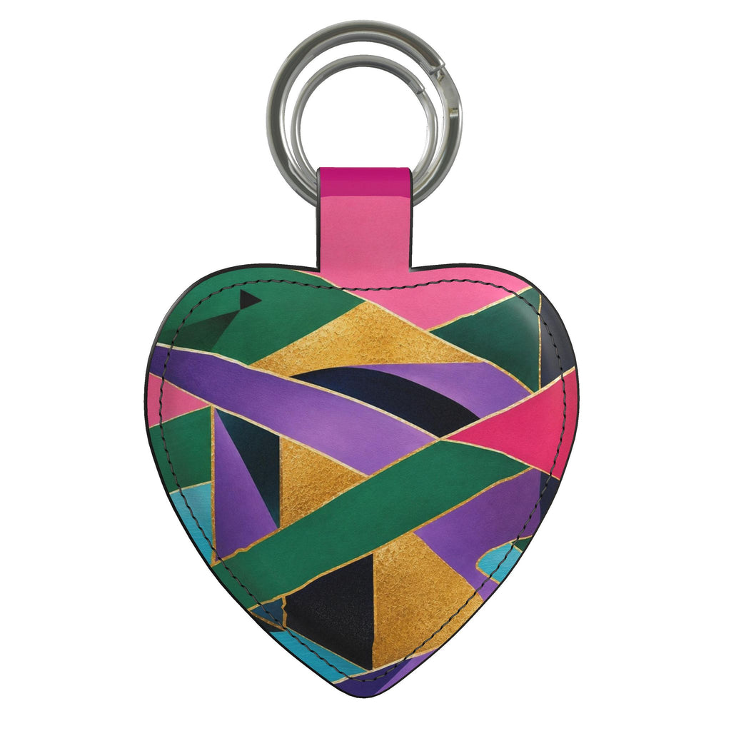 Leather "Fairway Home" Golf Art Keyring