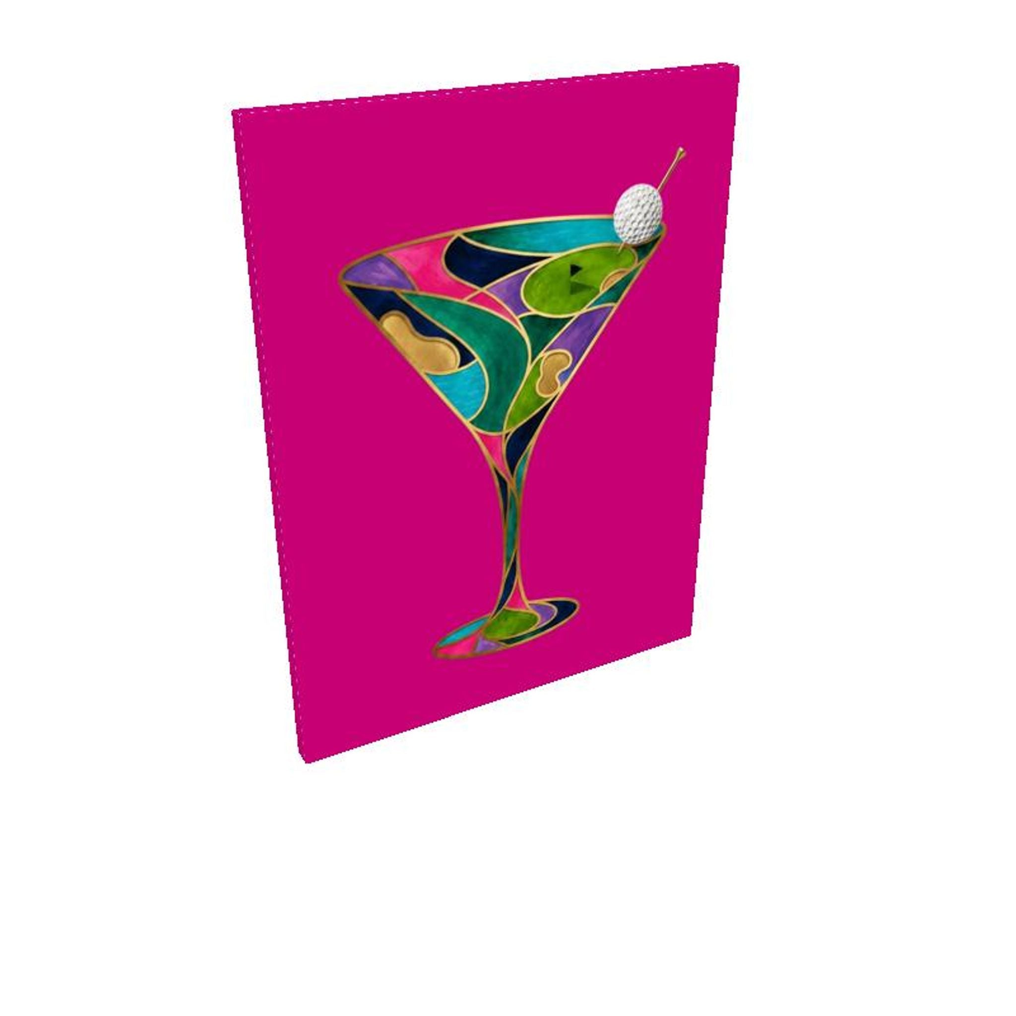 Canvas "The 19th Hole" Martini Glass