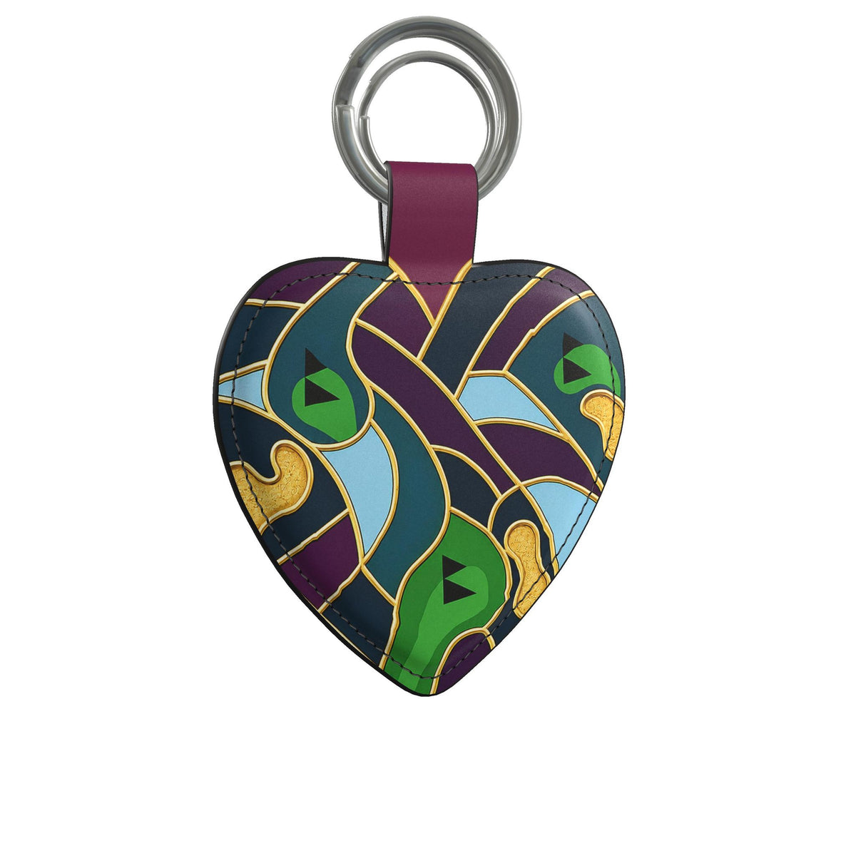 Leather "Love The Game"  Keyring
