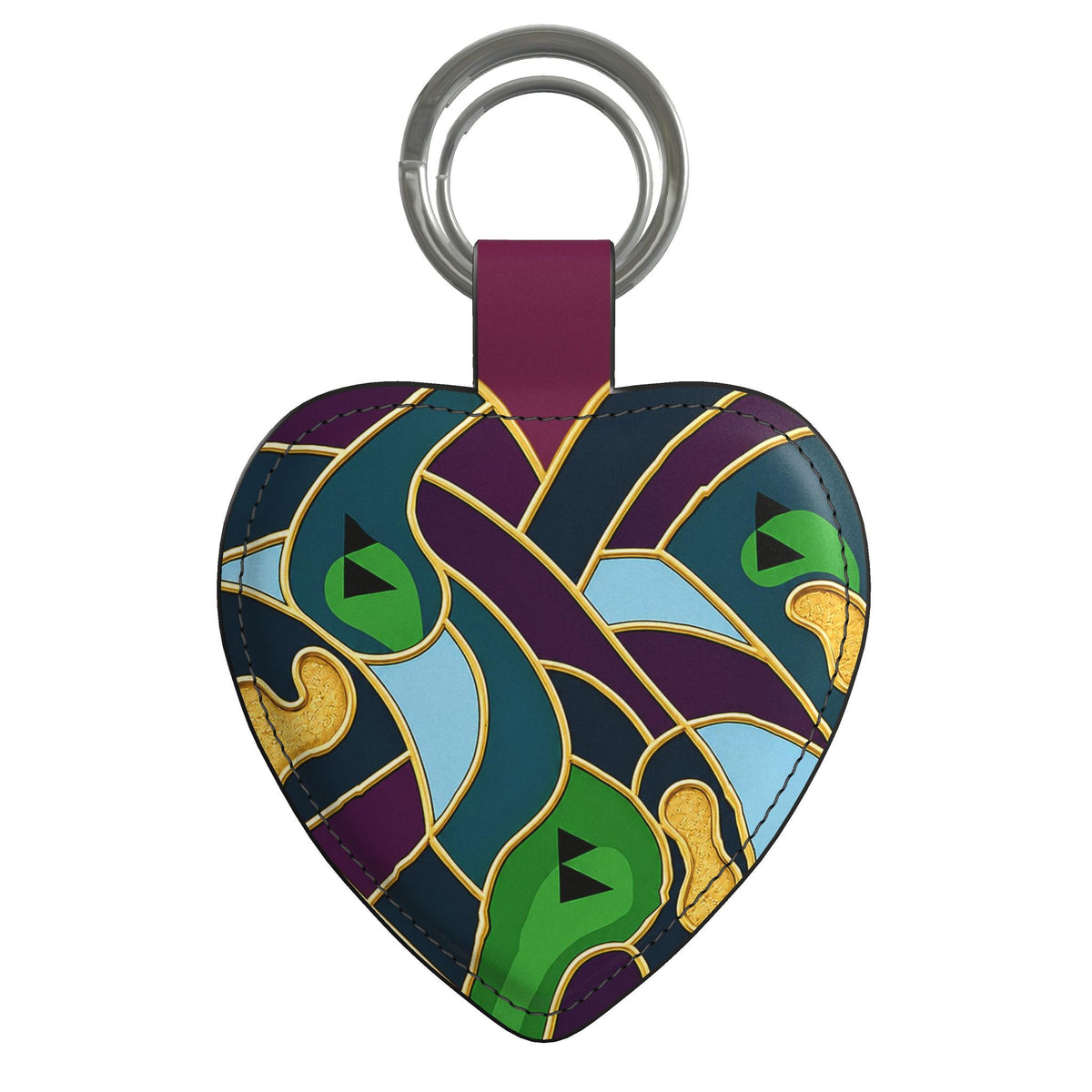 Leather "Love The Game"  Keyring
