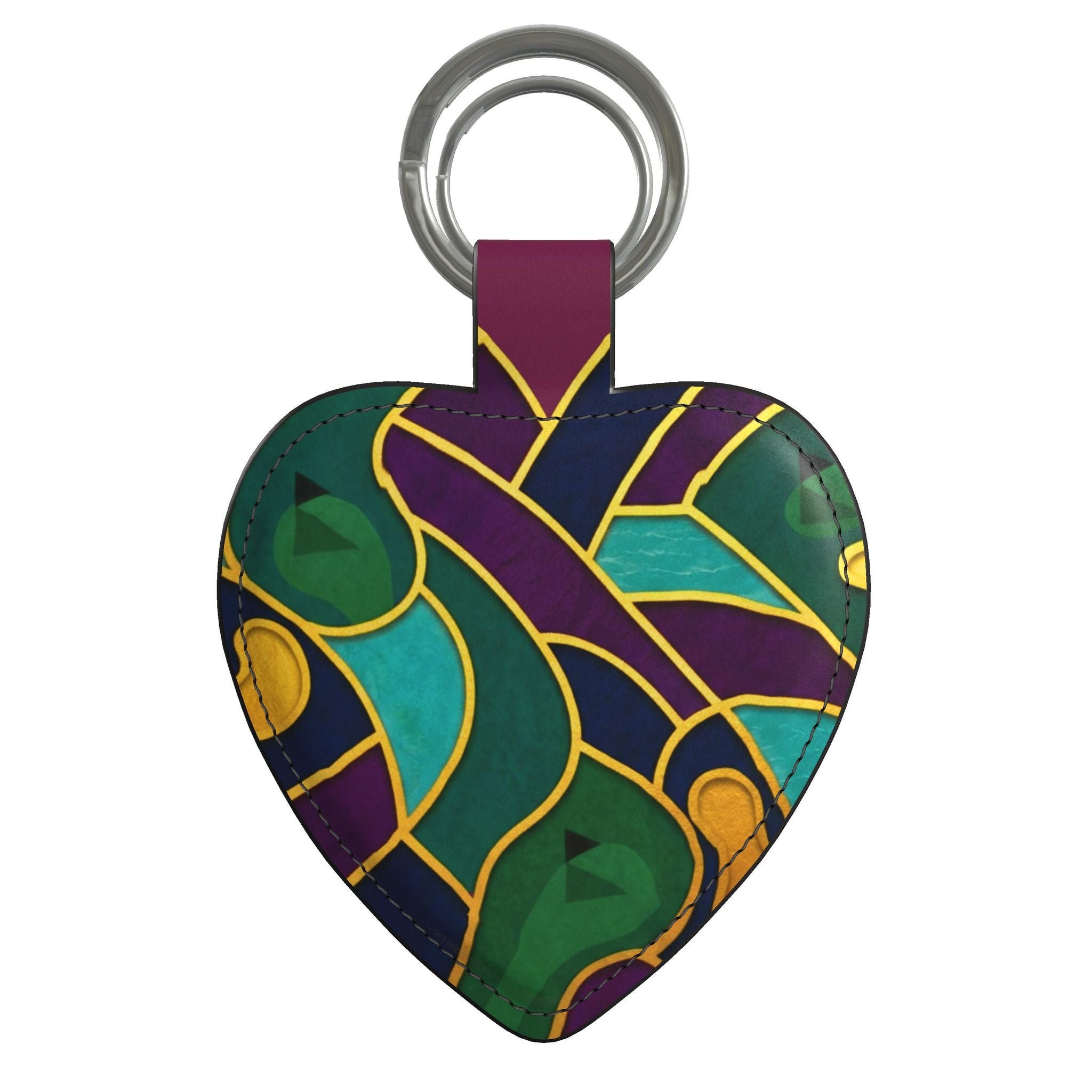Leather "Love The Game"  Keyring