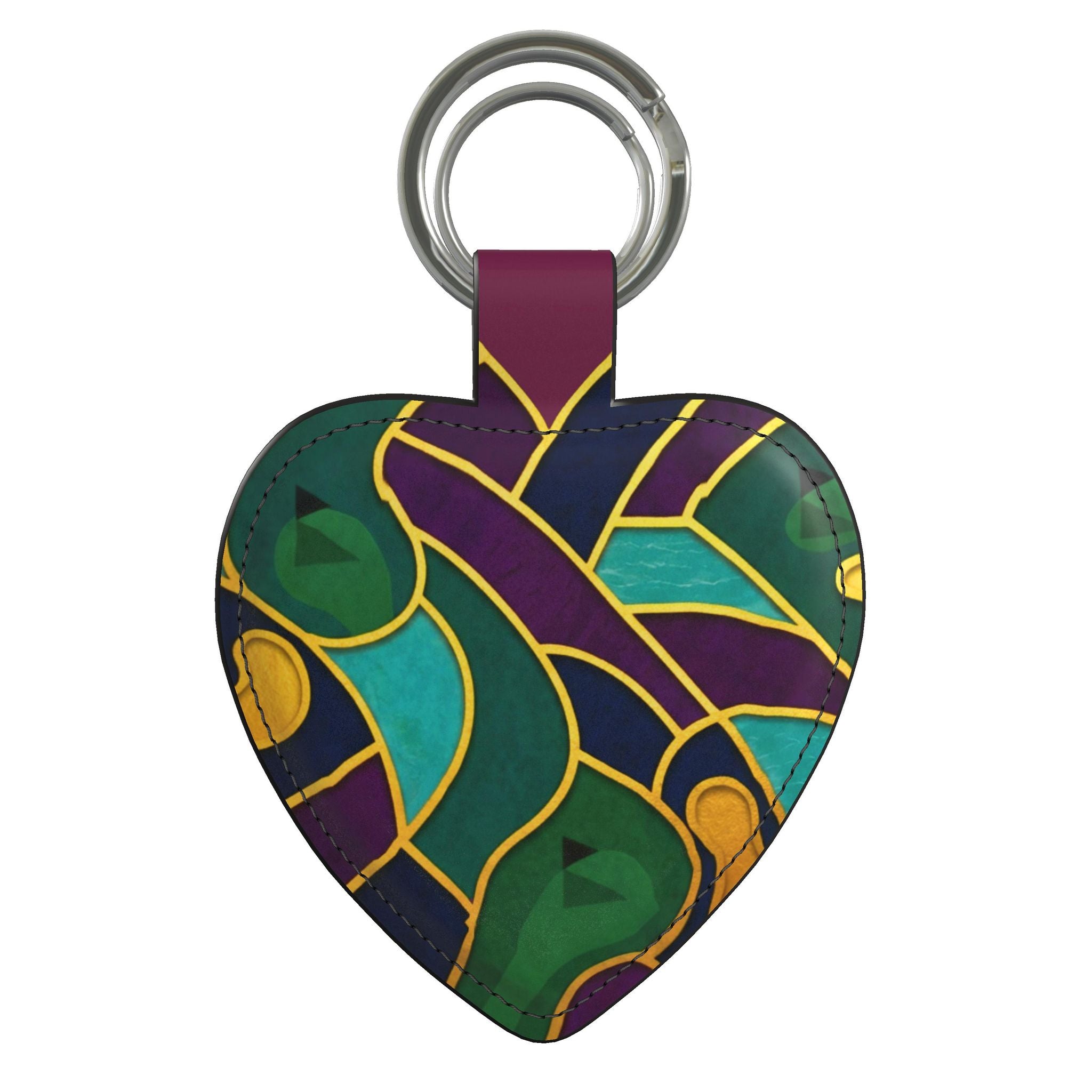 Leather "Love The Game"  Keyring