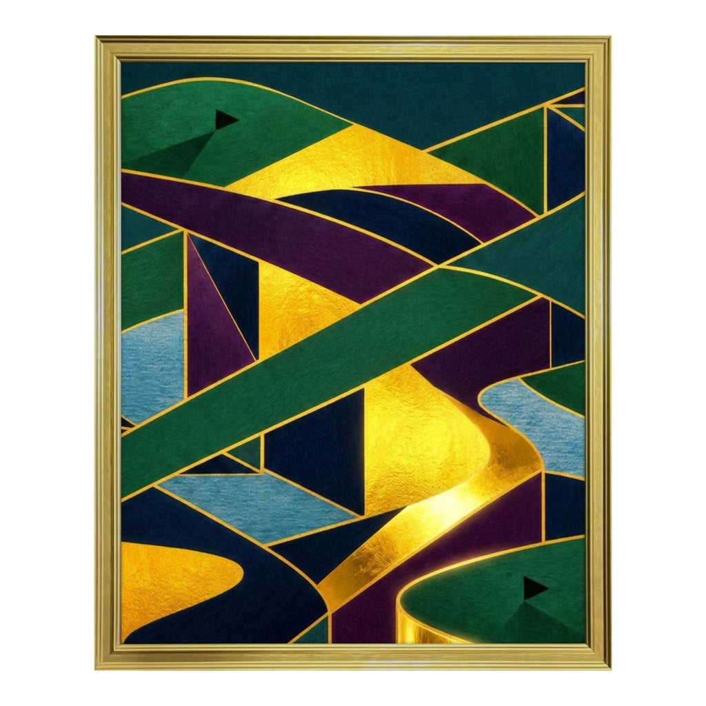 Premium Limited Edition. Gold Framed "Fairway  Home" Golf Art Print