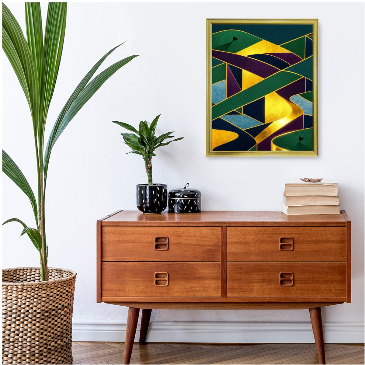 Premium Limited Edition. Gold Framed "Fairway  Home" Golf Art Print