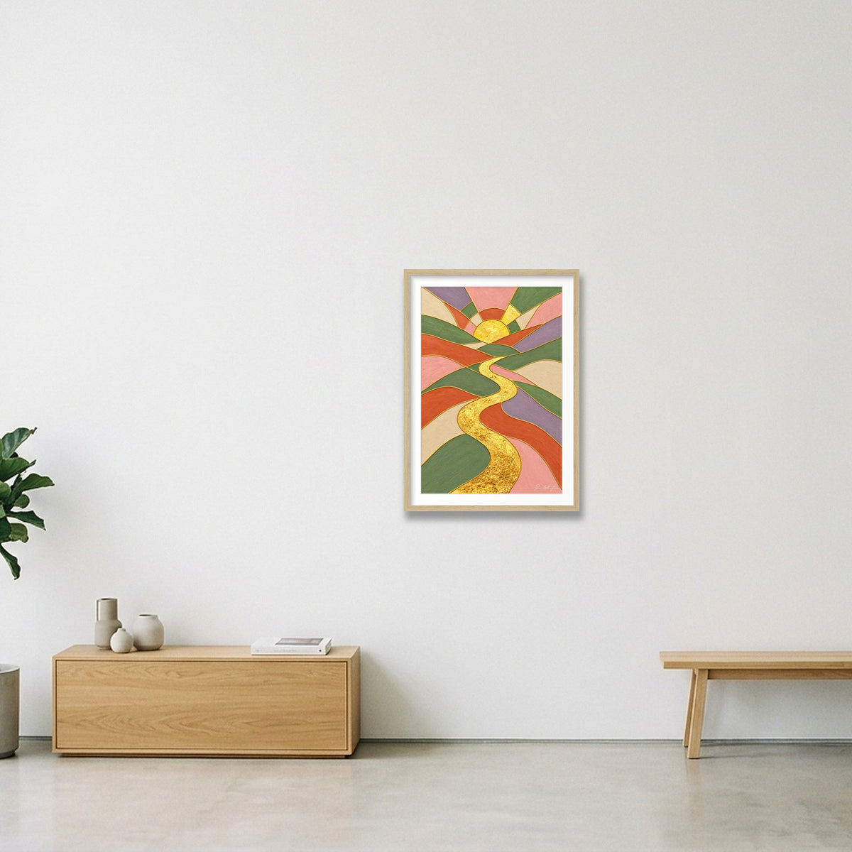 Reflection: New Dawn — 42×59cm, 17×23" Oak Frame