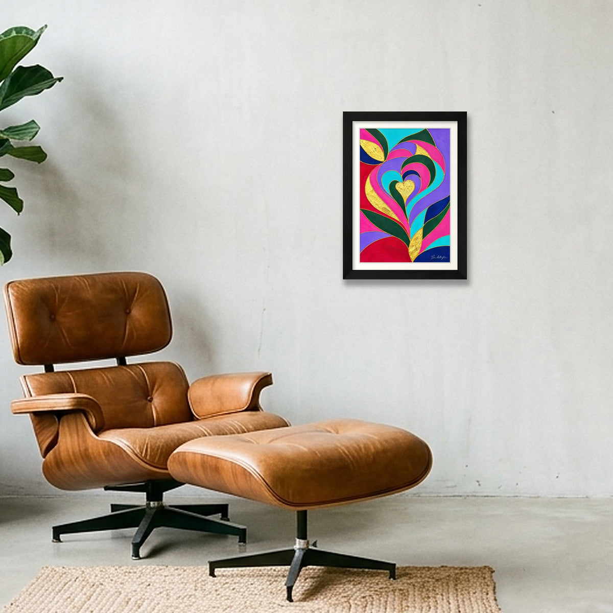 Expressive Reflection: Connection — A4 (21×30cm, 8×12") Black Frame