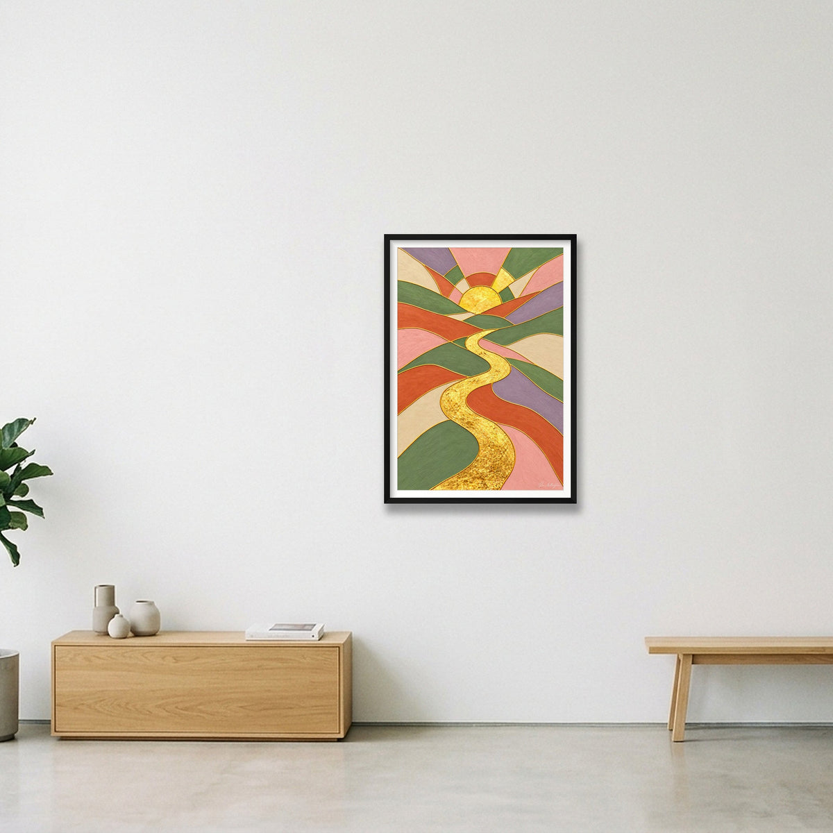 Reflection: New Dawn — 59×84cm, 23×33" Black Frame