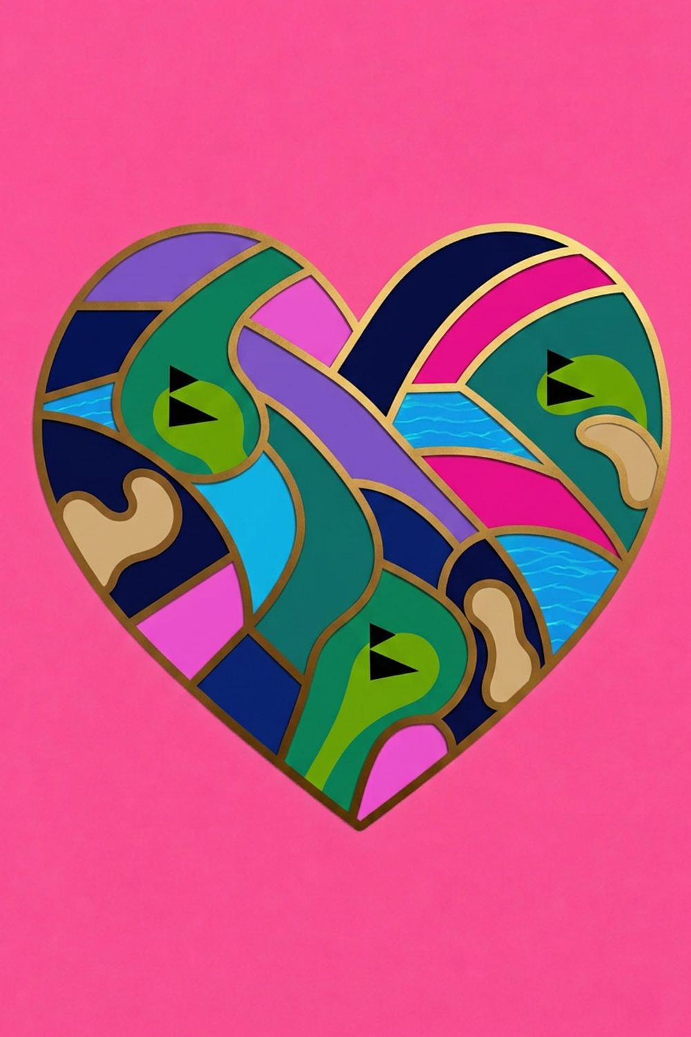 LOVE THE GAME Golf Heart Art Pink Collection