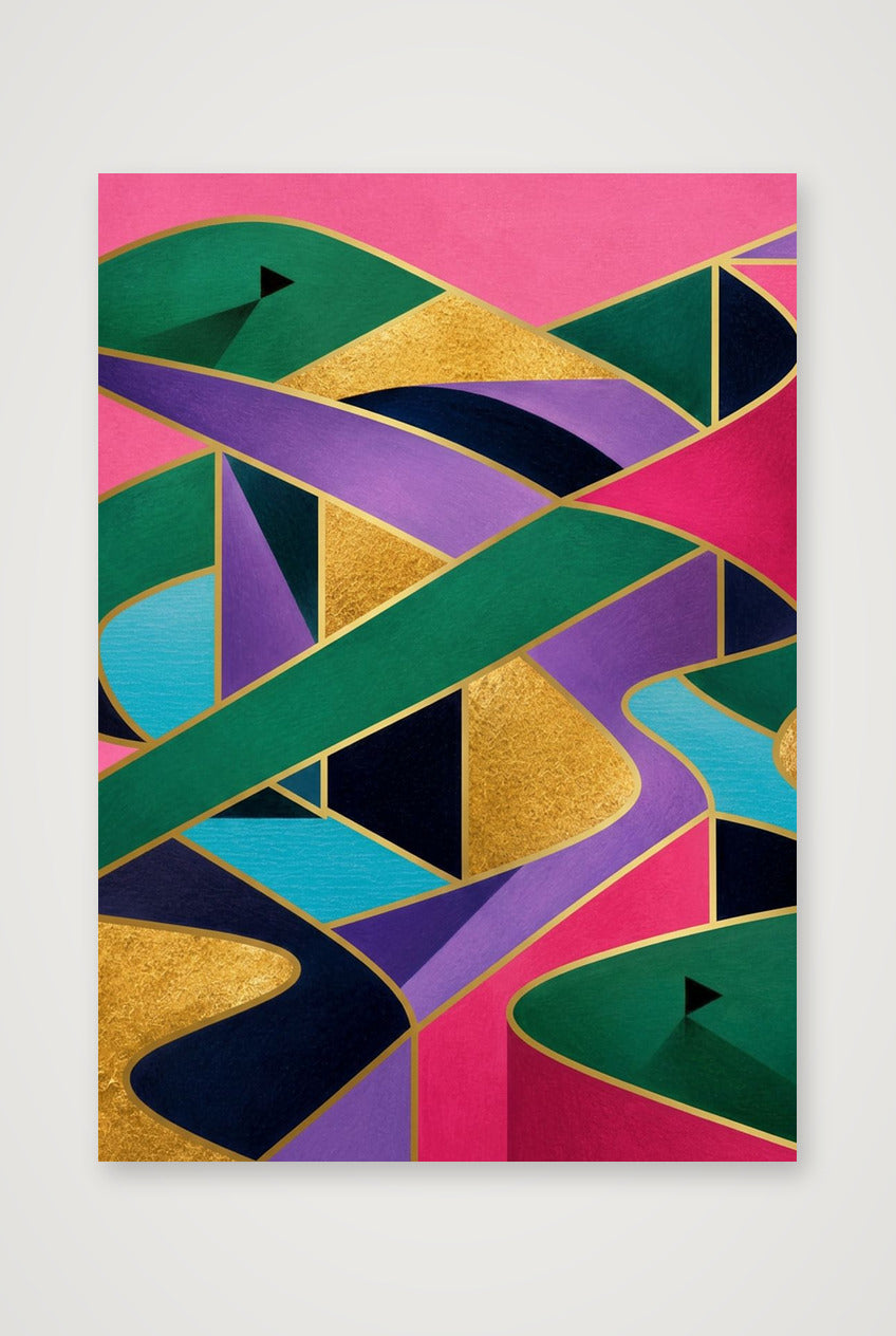The Fairway Home. Golf Art. Pink Collection — A4 (21×30cm, 8×12") Print only