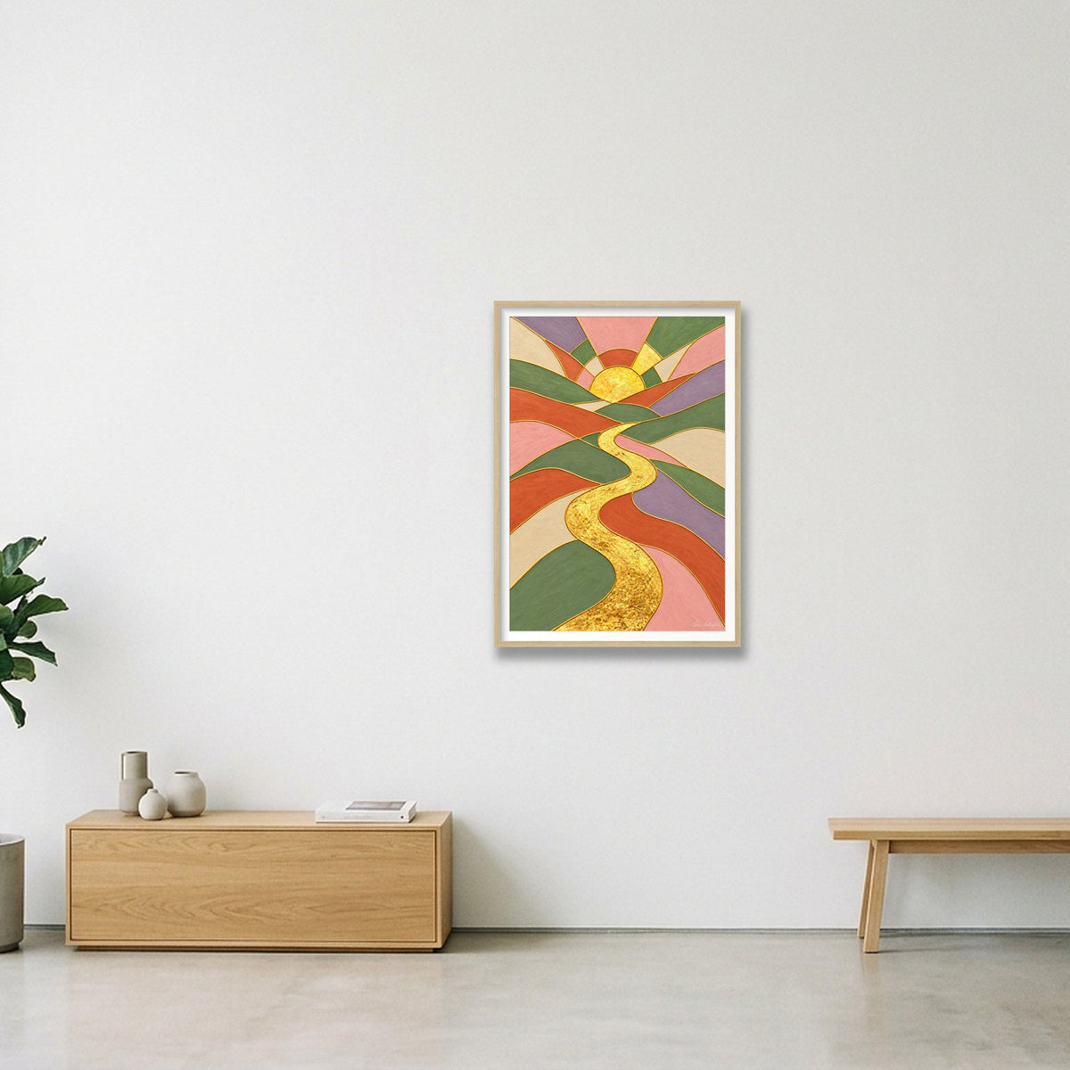 Reflection: New Dawn — 59×84cm, 23×33" Oak Frame