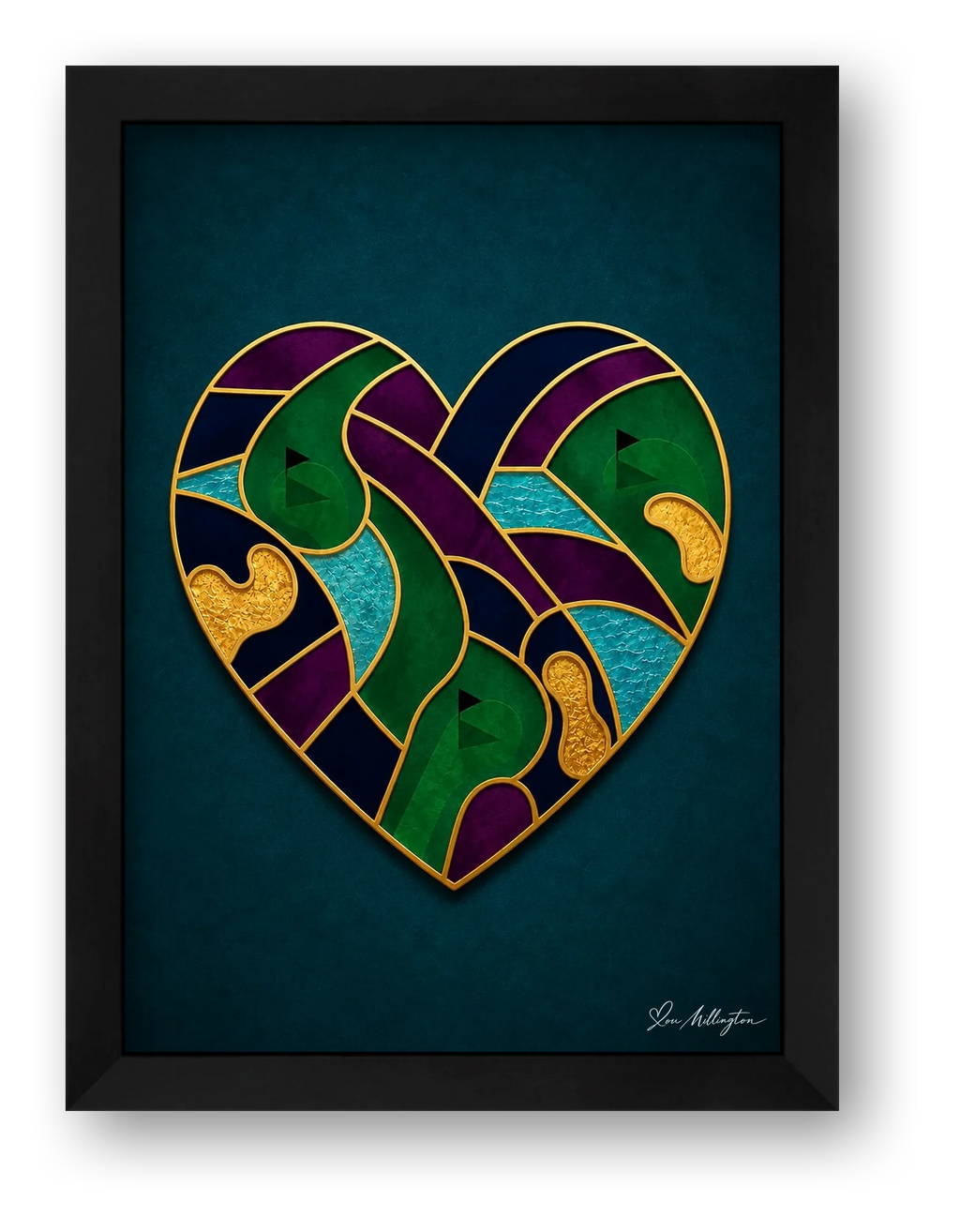 Abstract Golf Art. Love The Game. Framed Print