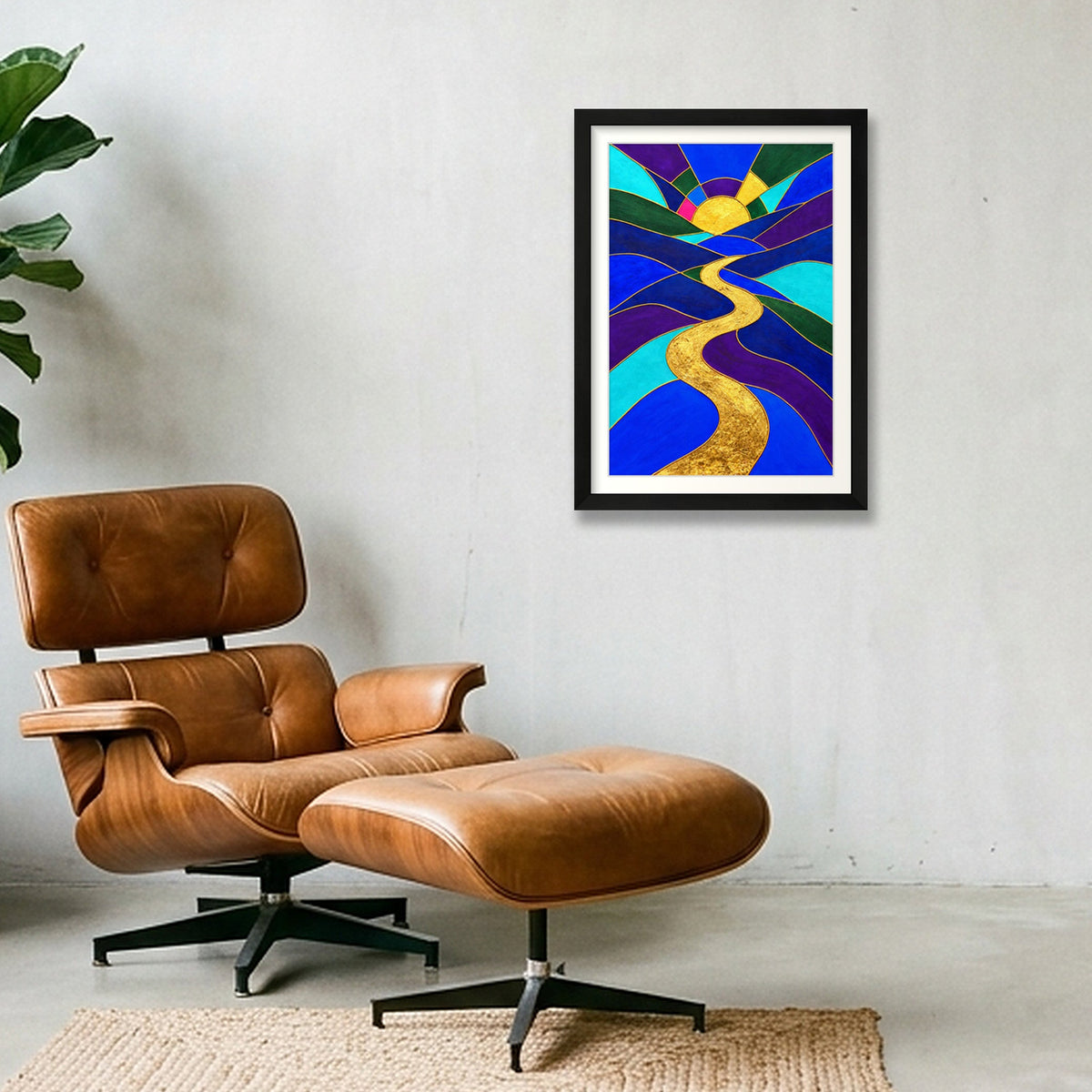 Expressive Reflection: New Dawn — A3 (30×42cm, 12×17") Black Frame