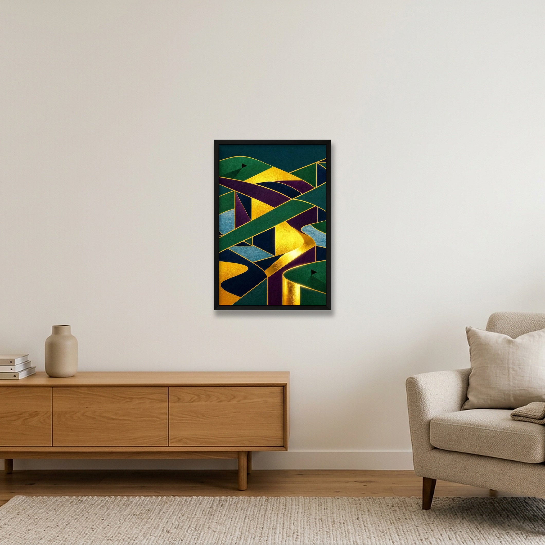 The Fairway Home. Golf Art. Green Collection — 40×60cm, 16×24" Black Frame