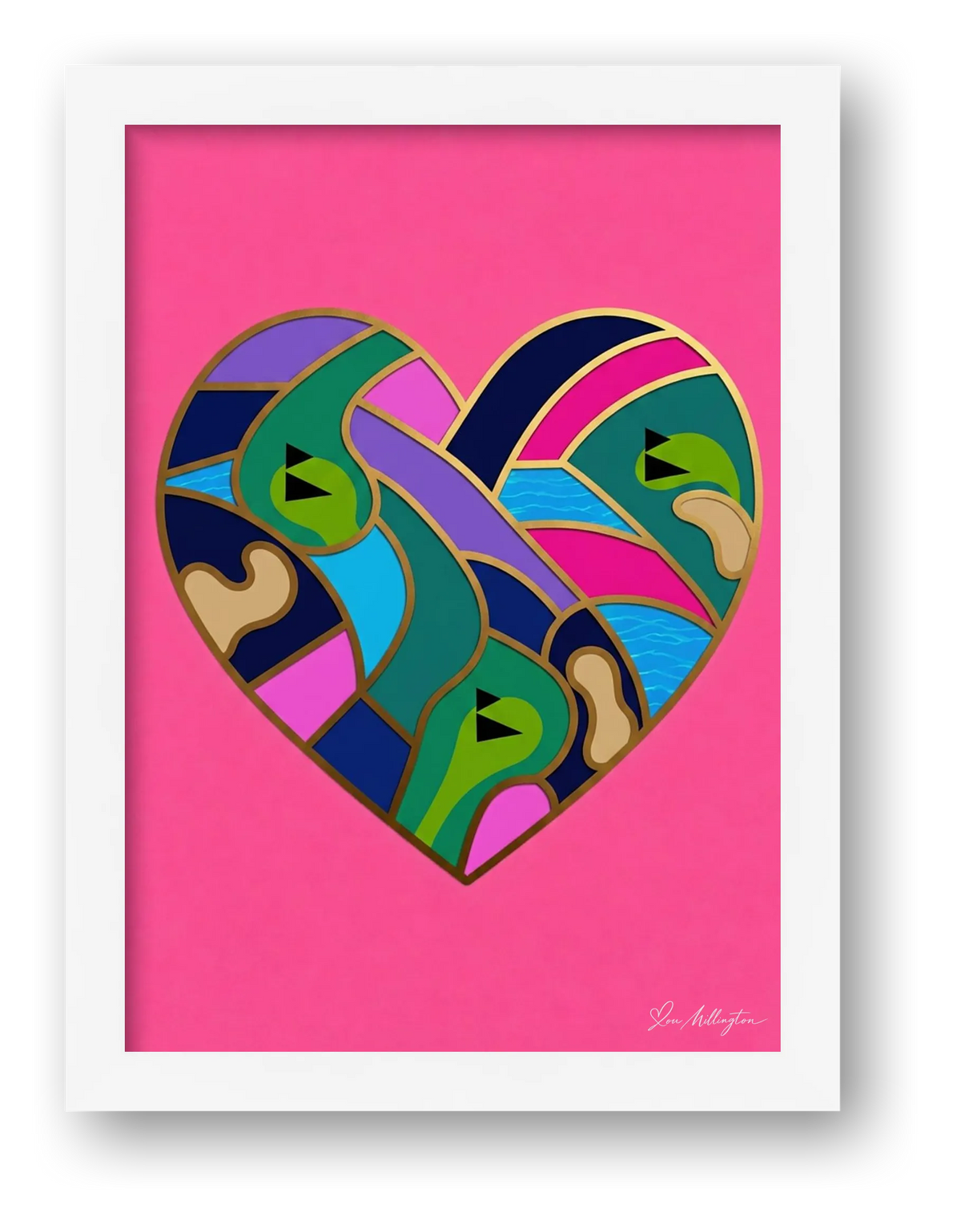 Abstract Golf Art. Love The Game. Framed Print