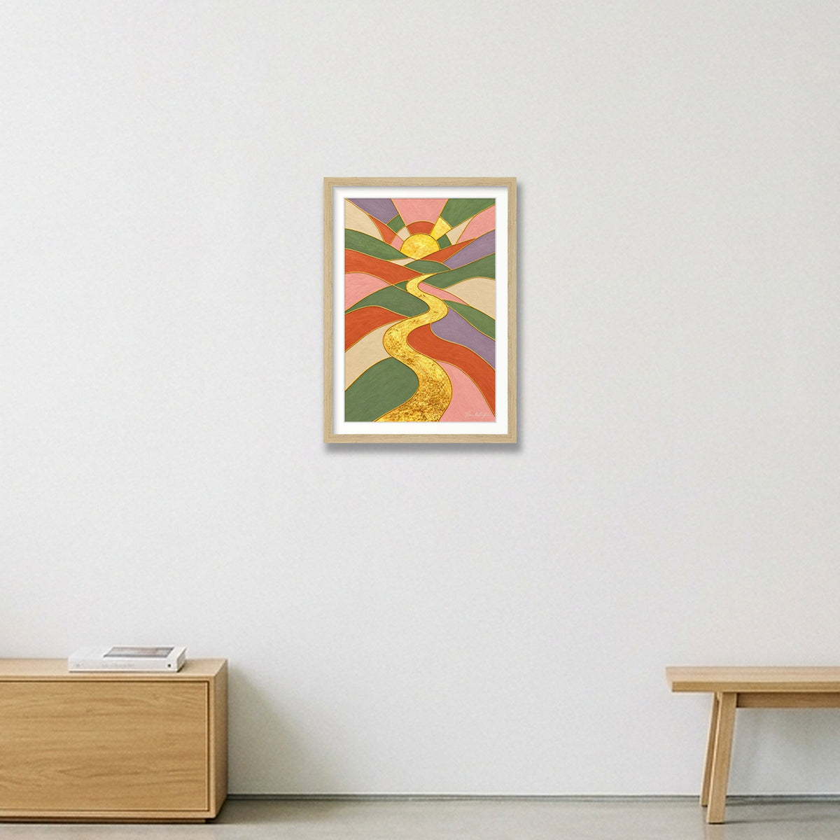 Reflection: New Dawn — A3 (30×42cm, 12×17") Oak Frame