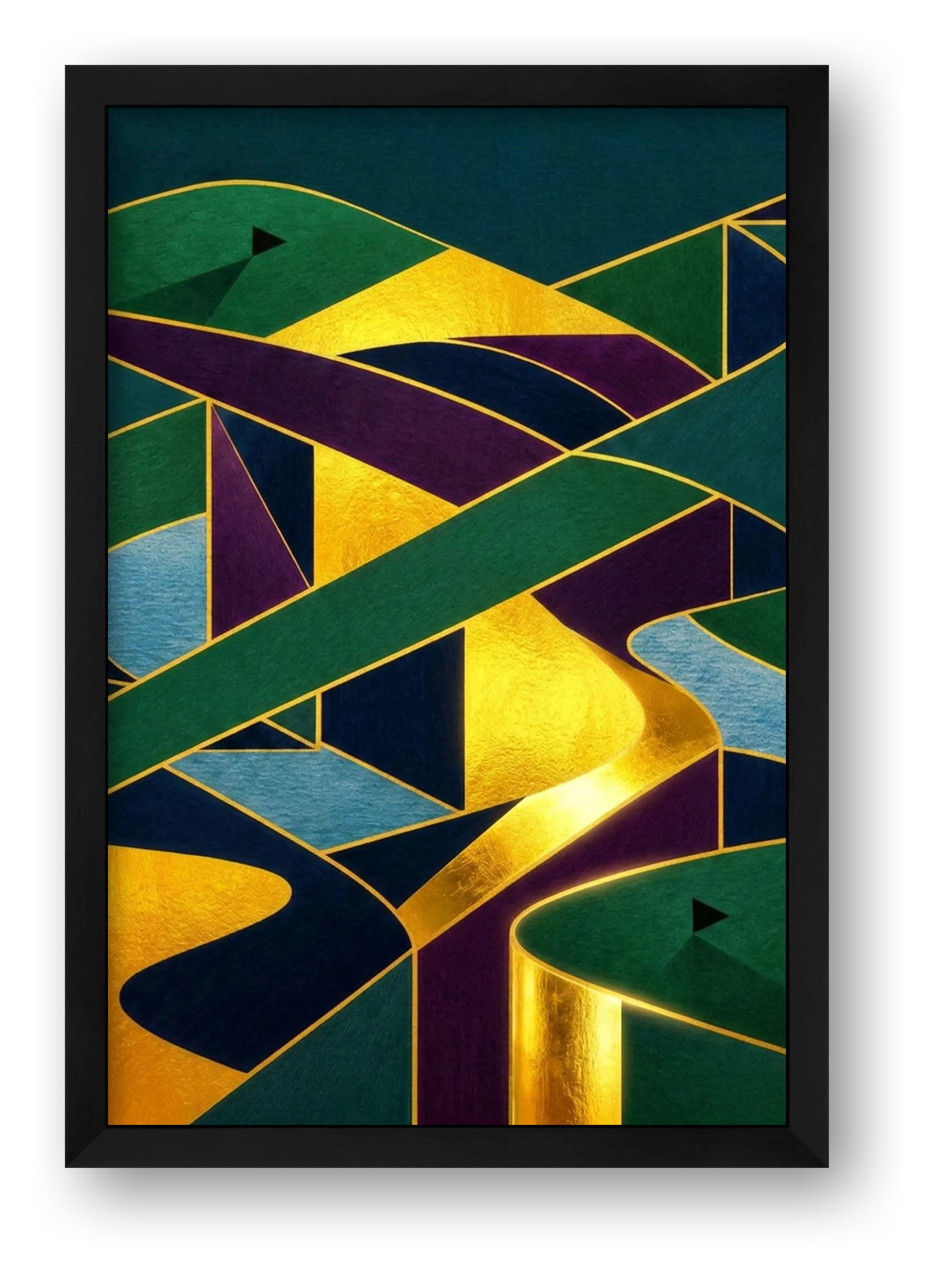 The Fairway Home. Golf Art. Green Collection — framed