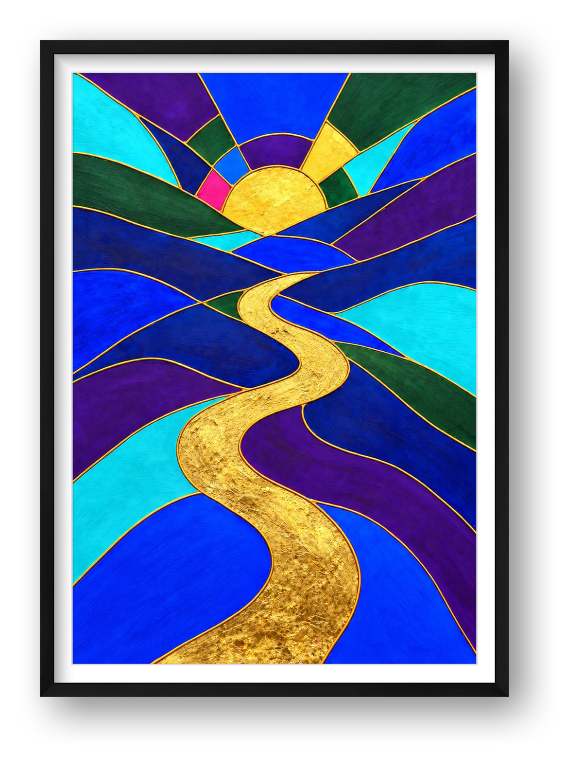 Expressive Reflection: New Dawn — framed
