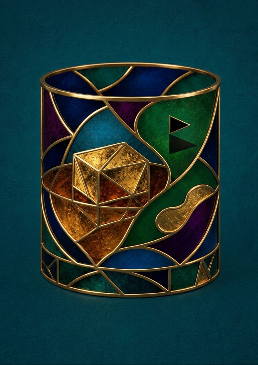 The Nineteenth Hole. Whiskey Glass. Green Teal Collection