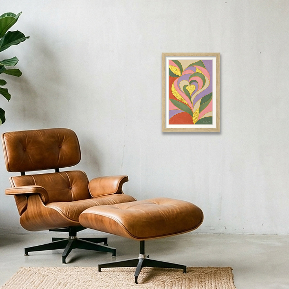 Reflection: Connection — A4 (21×30cm, 8×12") Oak Frame