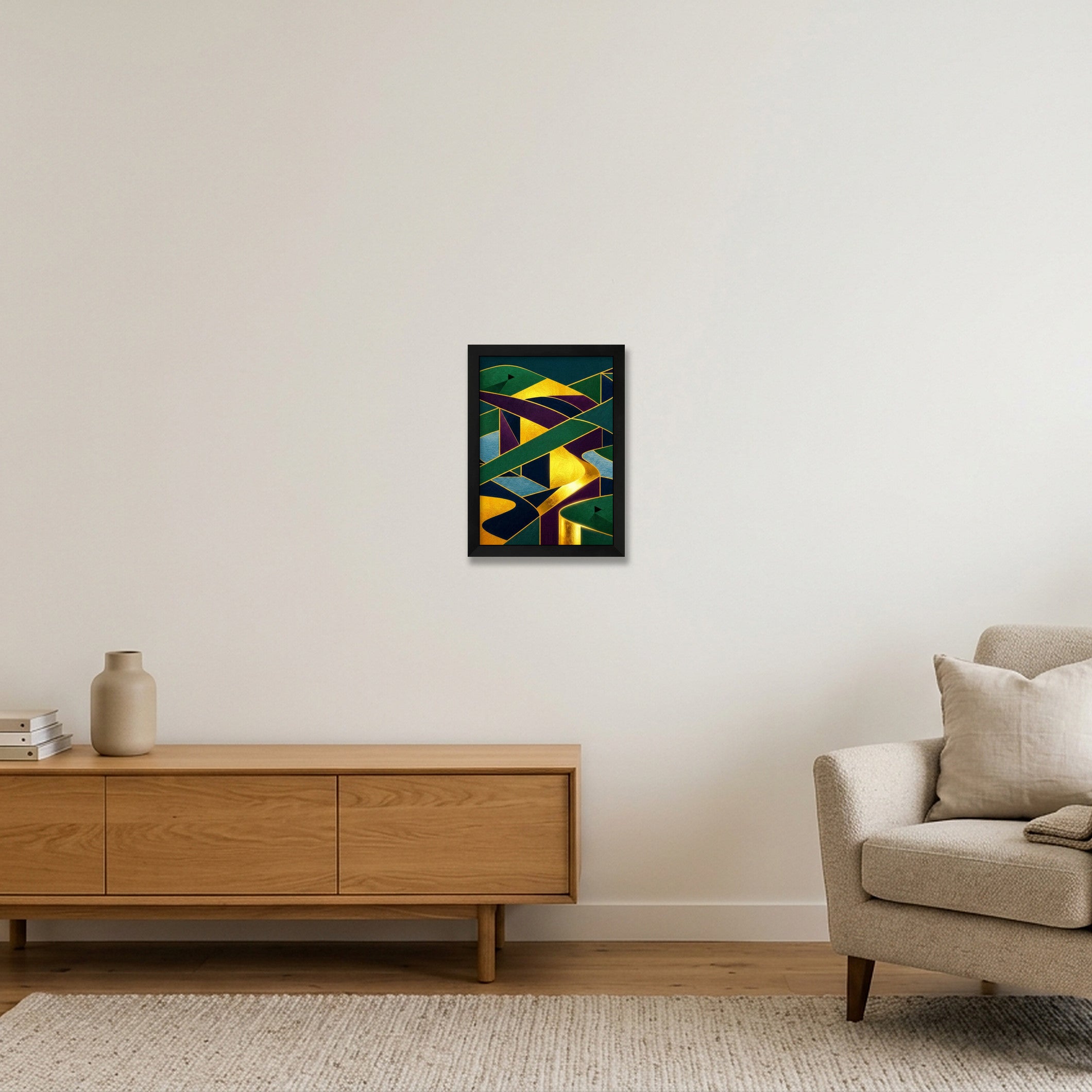 The Fairway Home. Golf Art. Green Collection — A4 (21×30cm, 8×12") Black Frame